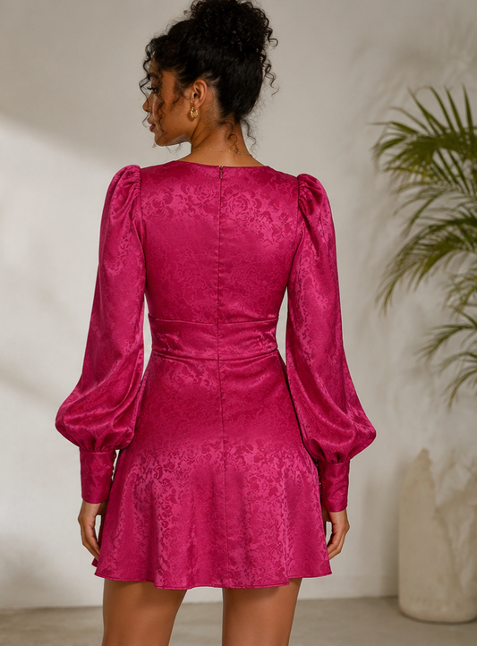 Robe courte "Isis" Fuchsia