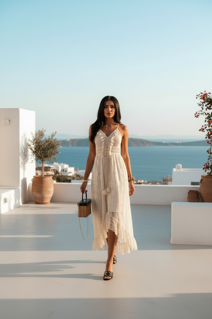 "Zawaddi" Maxi Dress - Delicate Lace