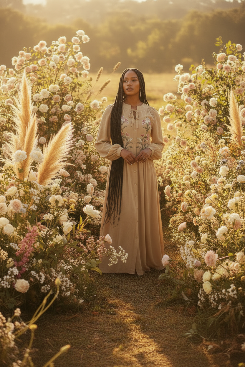 Robe brodée "Bloom Divine" -