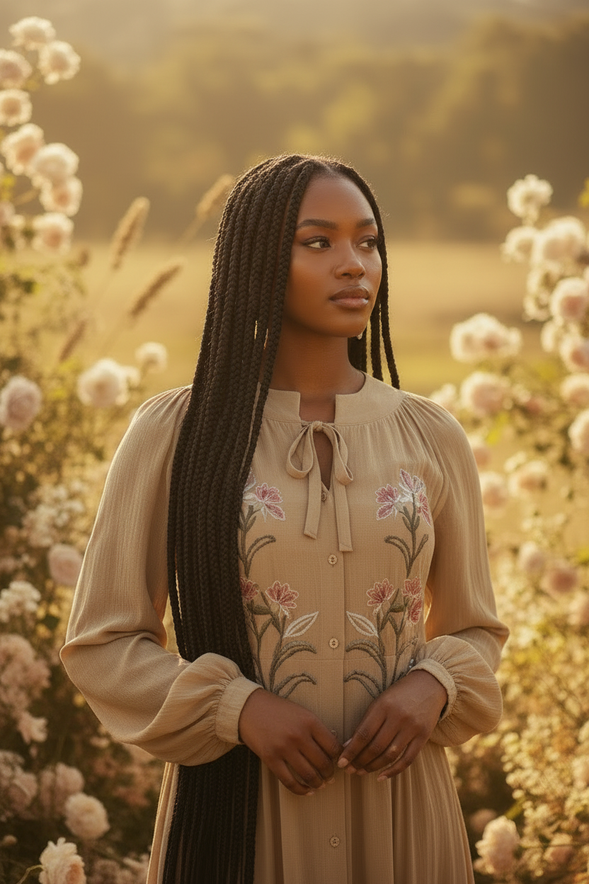 Robe brodée "Bloom Divine" -