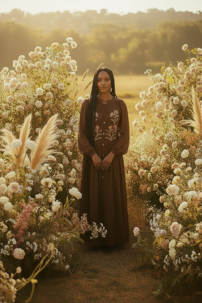 Robe brodée "Bloom Divine" -