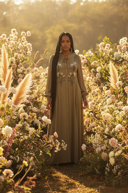 Robe brodée "Bloom Divine" -