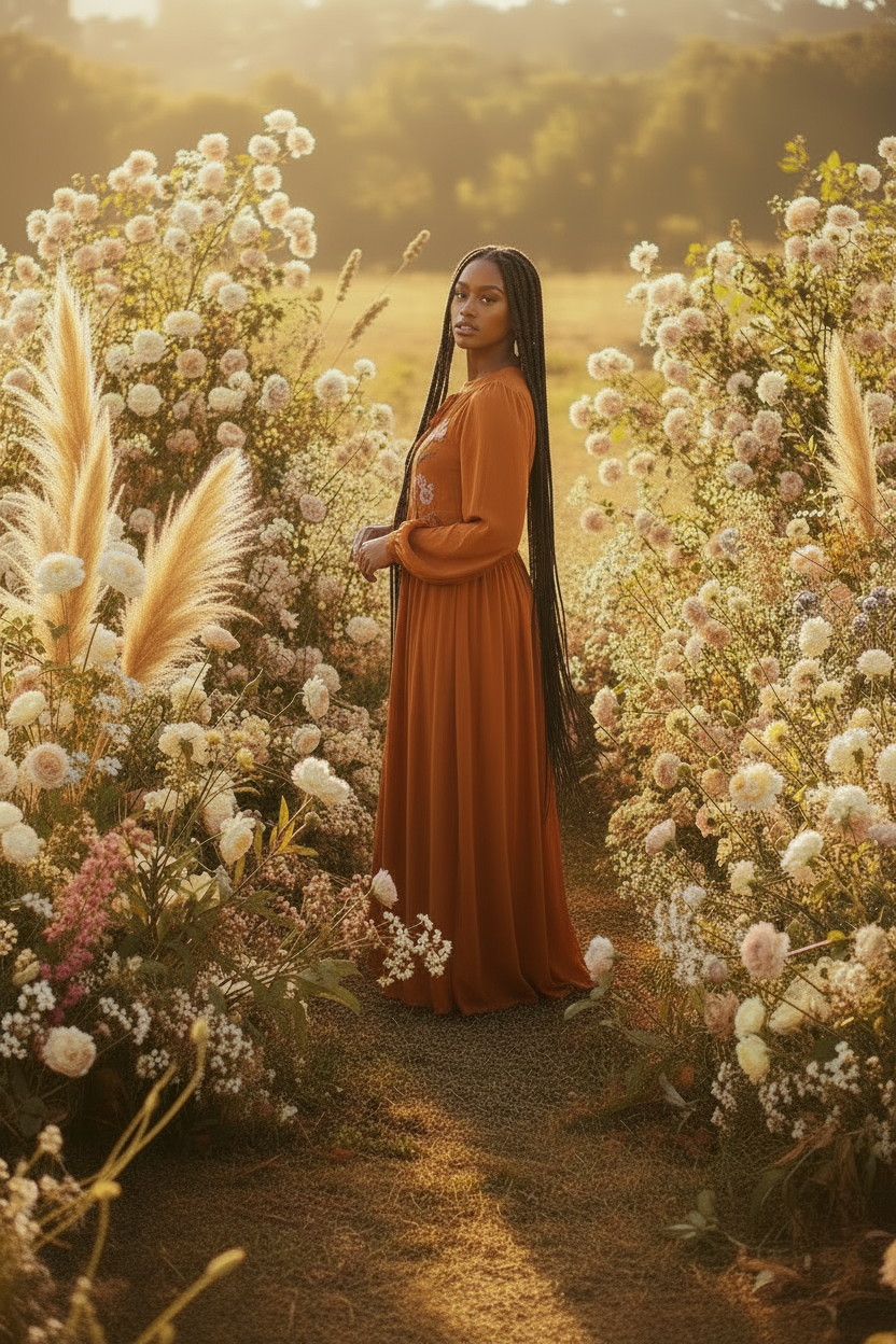 Robe brodée "Bloom Divine" -