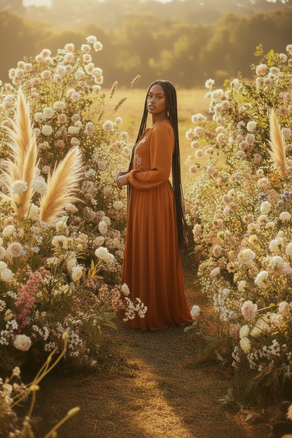 Robe brodée "Bloom Divine" -