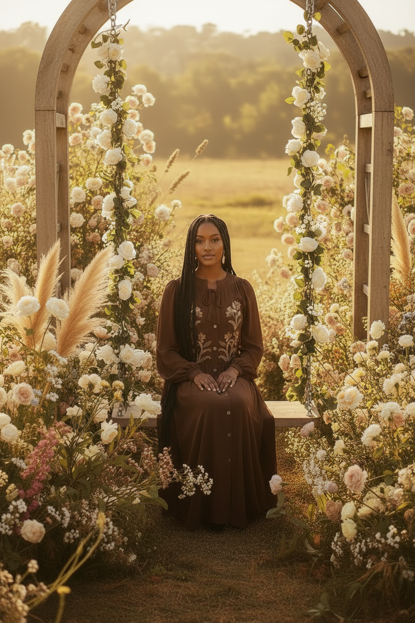 Robe brodée "Bloom Divine" -