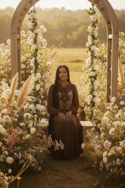 Robe brodée "Bloom Divine" -