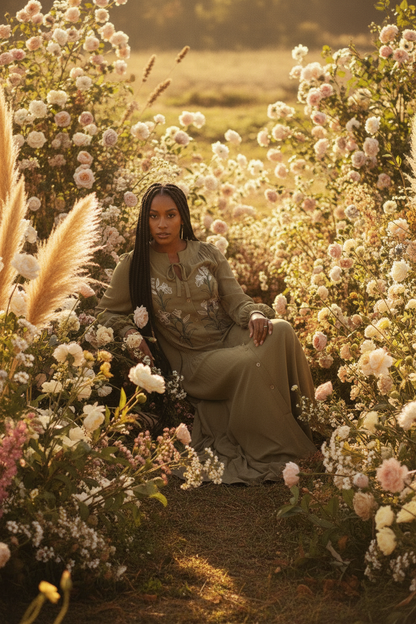 Robe brodée "Bloom Divine" -