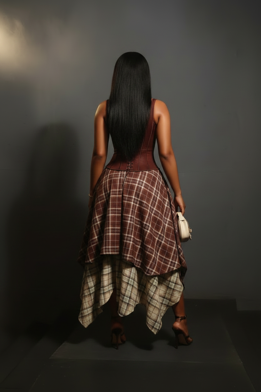 Jupe Asymétrique "Highland Élégance"