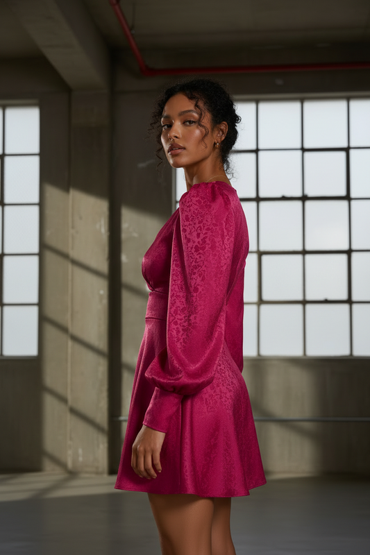 Robe courte "Isis" Fuchsia