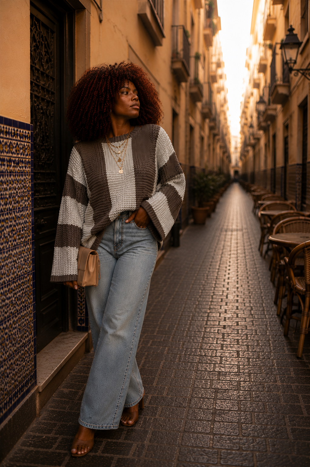Pull "Harmonie Kaïa" – Maille Color Block Oversize