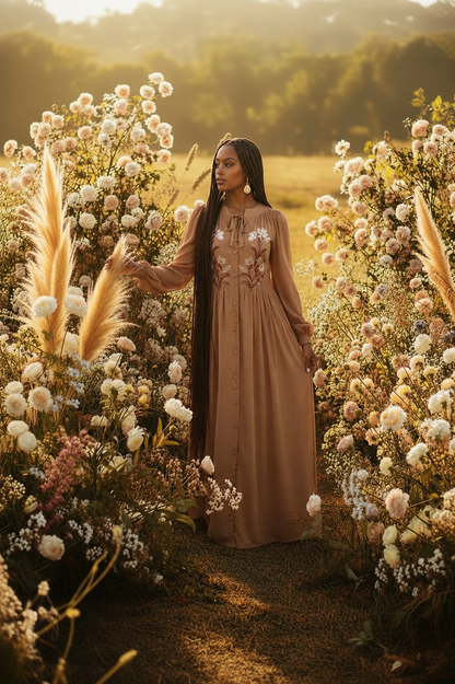 Robe brodée "Bloom Divine" -