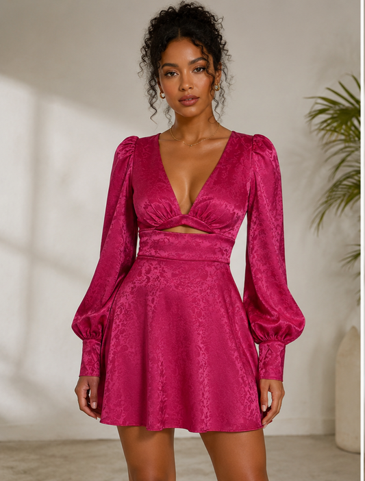 Robe courte "Isis" Fuchsia