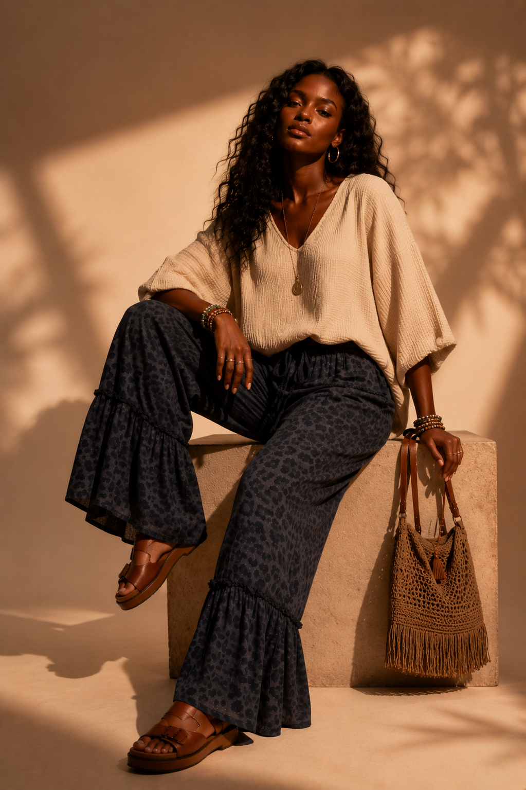Pantalon "Malaika" Léopard