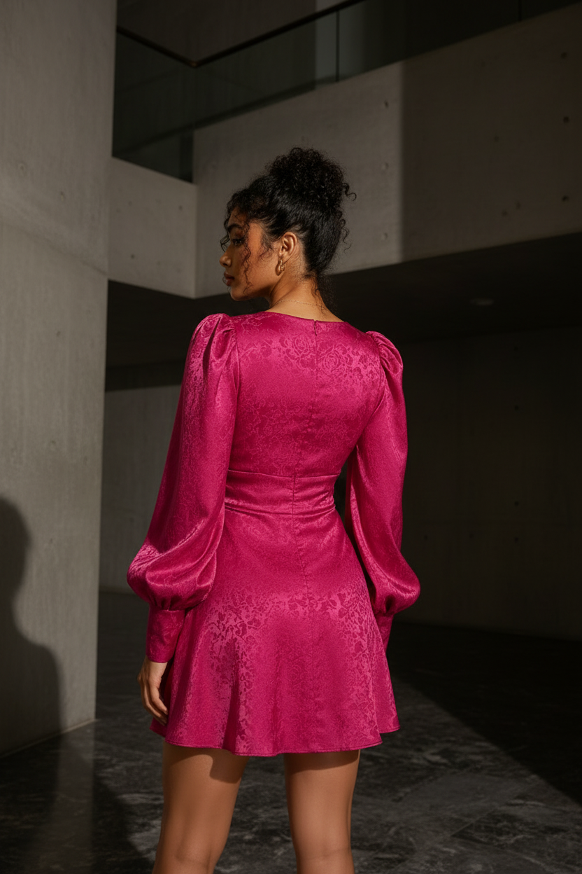 Robe courte "Isis" Fuchsia