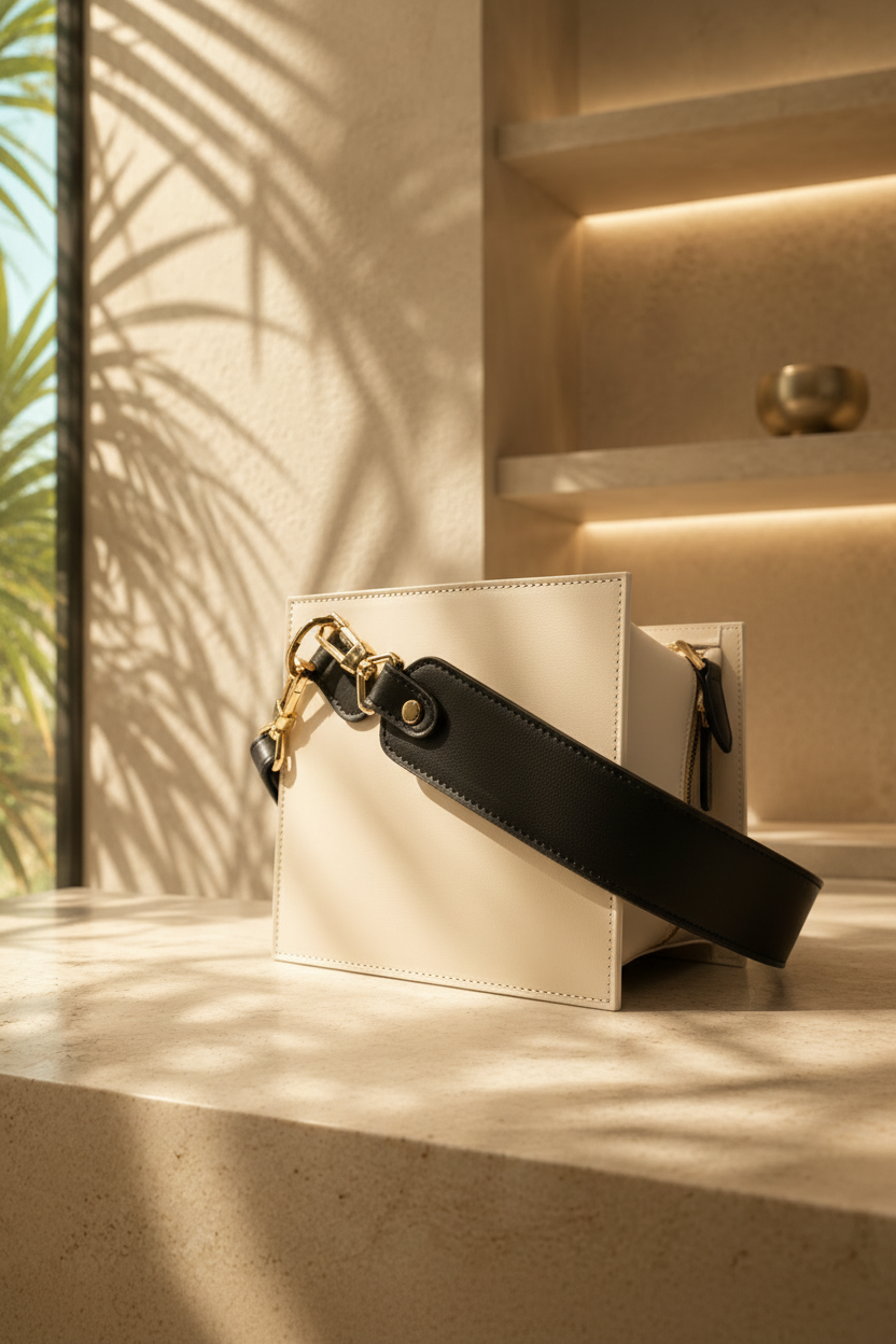 "Lola"  Bag – Ivory & Black