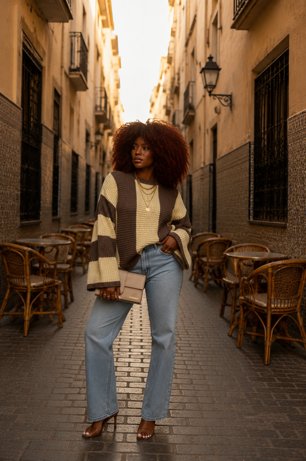 Pull "Harmonie Kaïa" – Maille Color Block Oversize