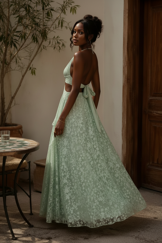 Robe longue "Golden Glow"