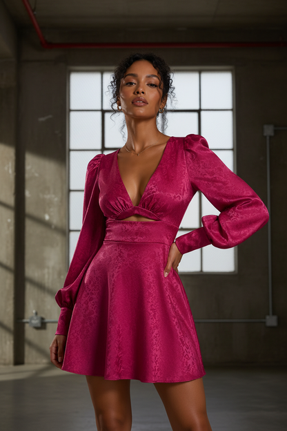 Robe courte "Isis" Fuchsia