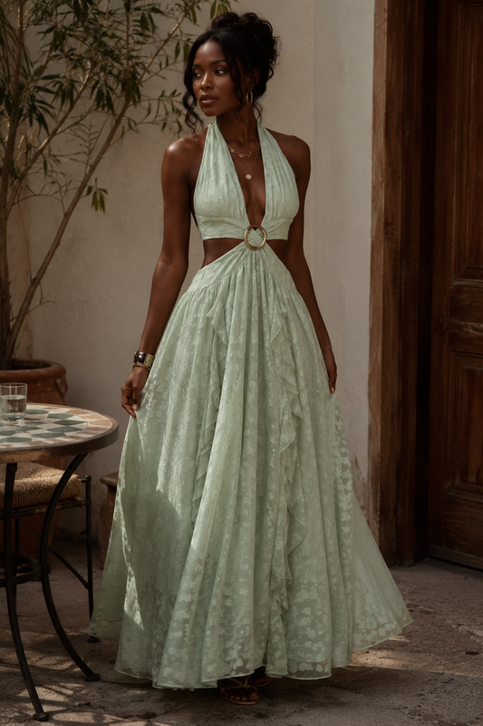 Robe longue "Golden Glow"