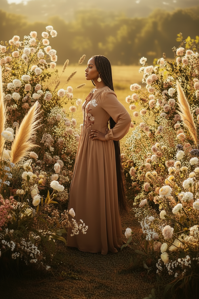 Robe brodée "Bloom Divine" -