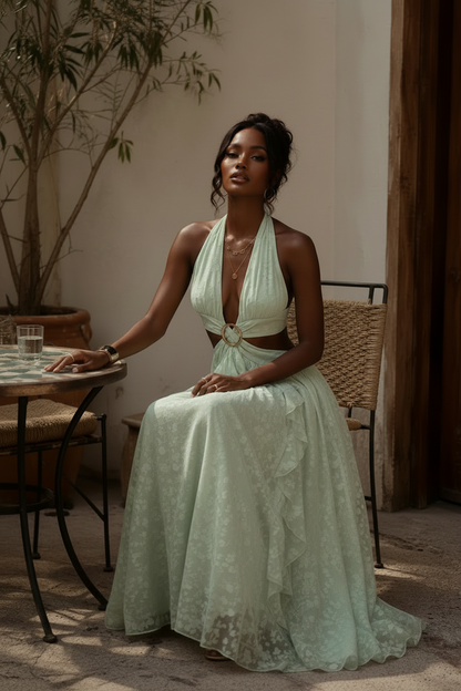 "Golden Glow" Long Dress
