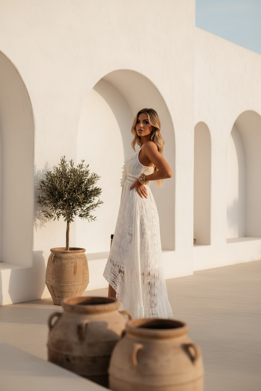 "Zawaddi" Maxi Dress - Delicate Lace